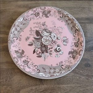 Spode Platter, Archive Collection BLUE ROSE, 13” Charger/Plate in Pink/Brown